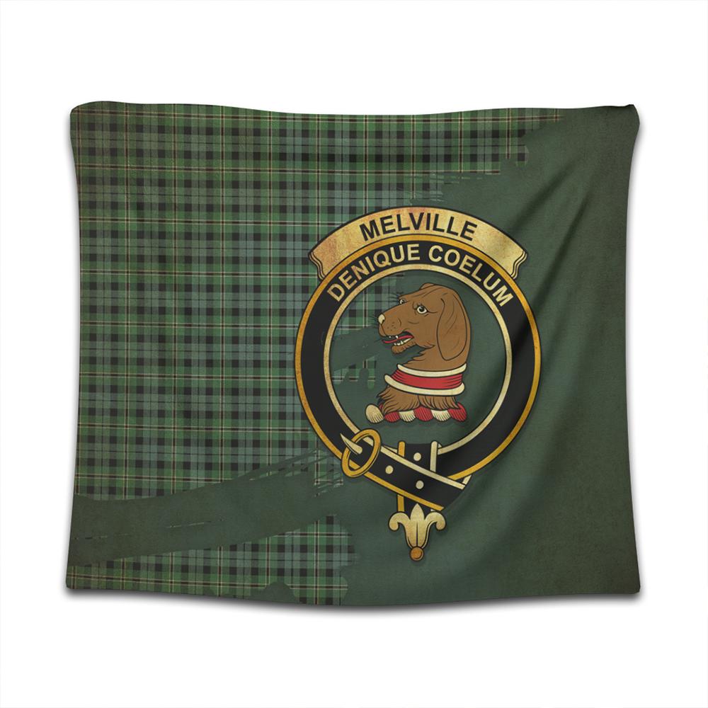 Melville Tartan Crest Tapestry Oldest Style