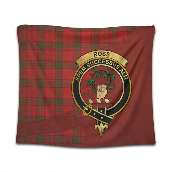 Ross Modern Tartan Crest Tapestry Oldest Style