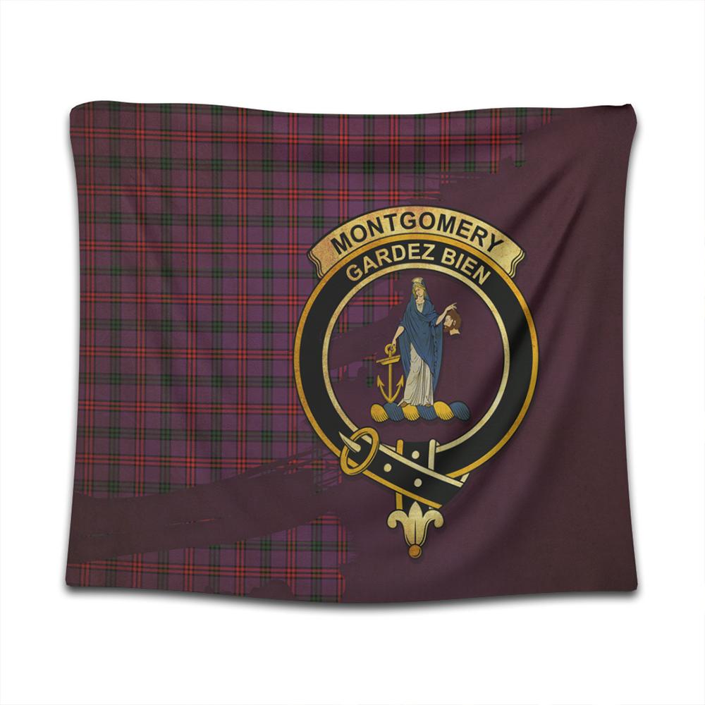 Montgomery Modern Tartan Crest Tapestry Oldest Style