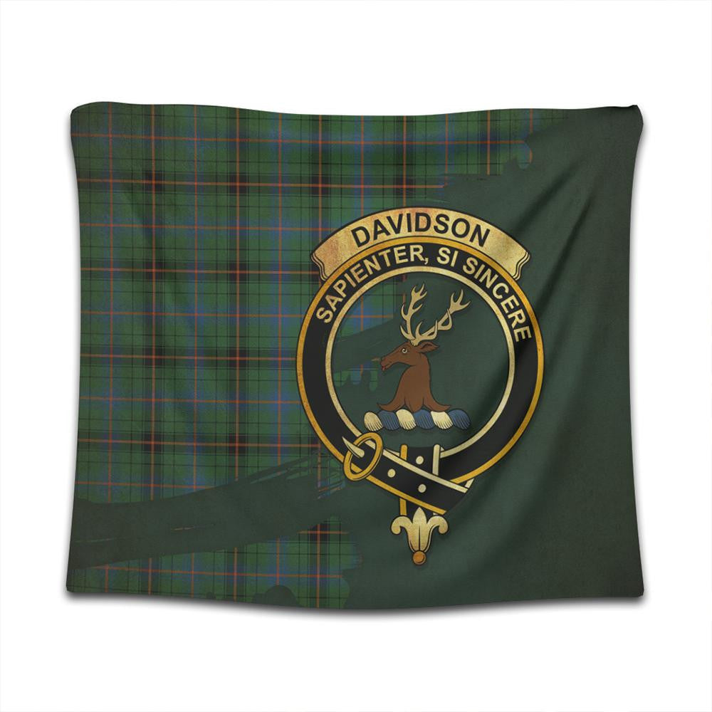 Davidson Ancient Tartan Crest Tapestry Oldest Style