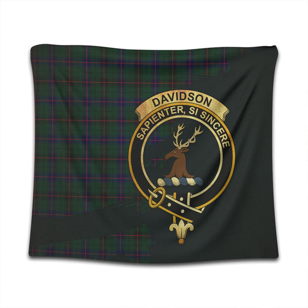 Davidson Modern Tartan Crest Tapestry Oldest Style