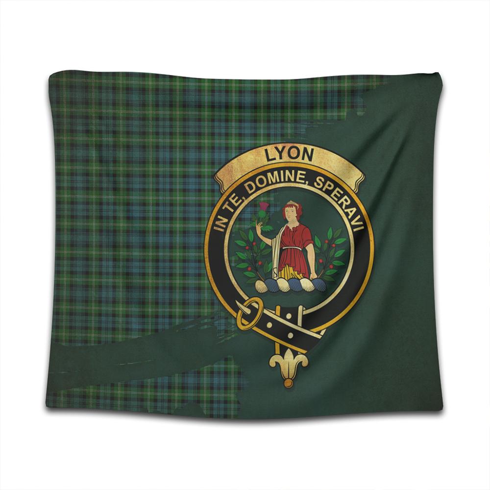 Lyon Clan Tartan Crest Tapestry Oldest Style