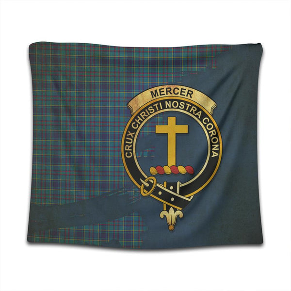 Mercer Modern Tartan Crest Tapestry Oldest Style