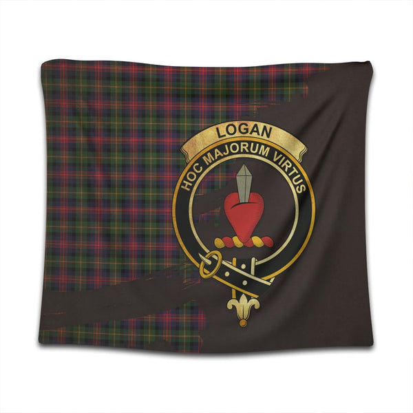 Logan Modern Tartan Crest Tapestry Oldest Style