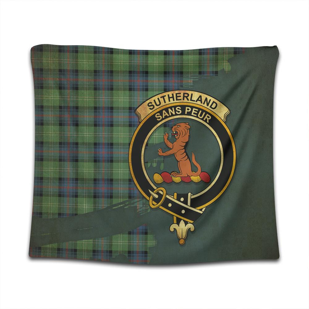 Sutherland Old Ancient Tartan Crest Tapestry Oldest Style