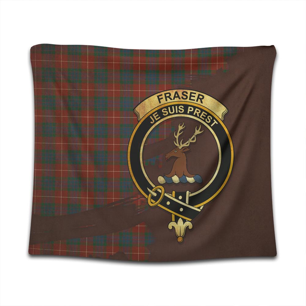 Fraser Ancient Tartan Crest Tapestry Oldest Style