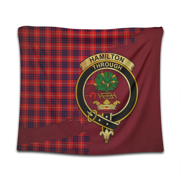 Hamilton Modern Tartan Crest Tapestry Oldest Style