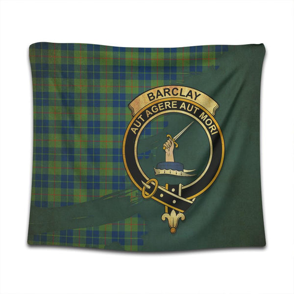 Barclay Hunting Ancient Tartan Crest Tapestry Oldest Style