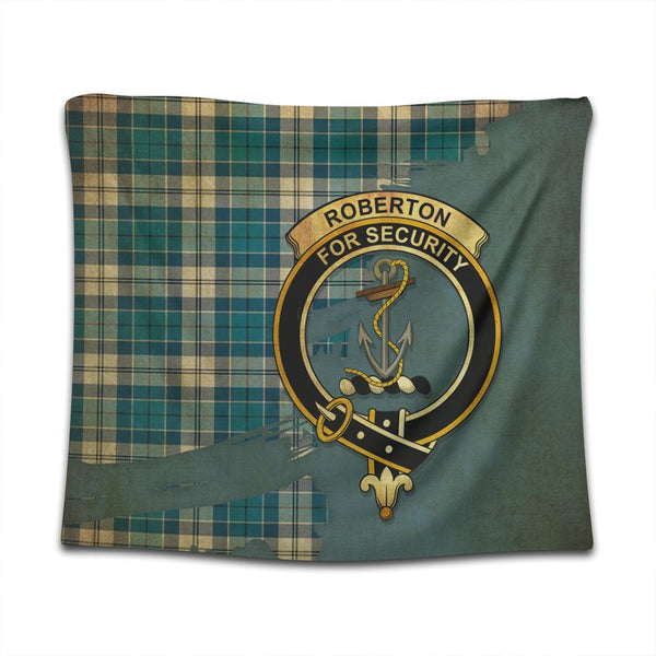 Roberton Tartan Crest Tapestry Oldest Style