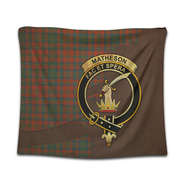 Matheson Ancient Tartan Crest Tapestry Oldest Style