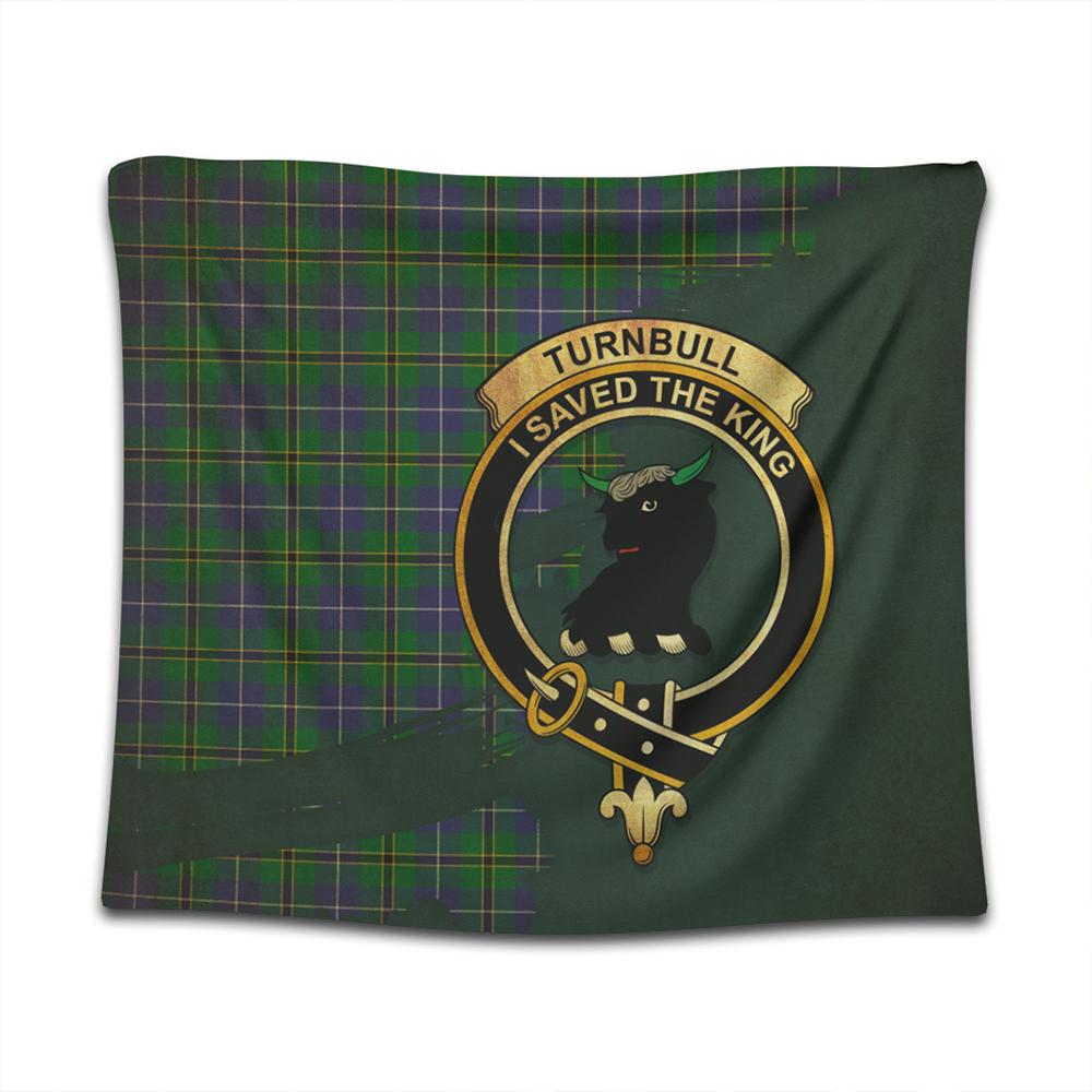 Turnbull Hunting Tartan Crest Tapestry Oldest Style