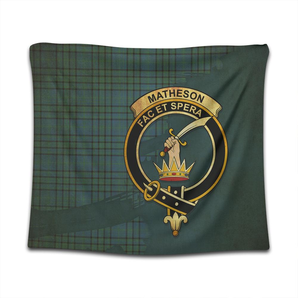 Matheson Hunting Ancient Tartan Crest Tapestry Oldest Style