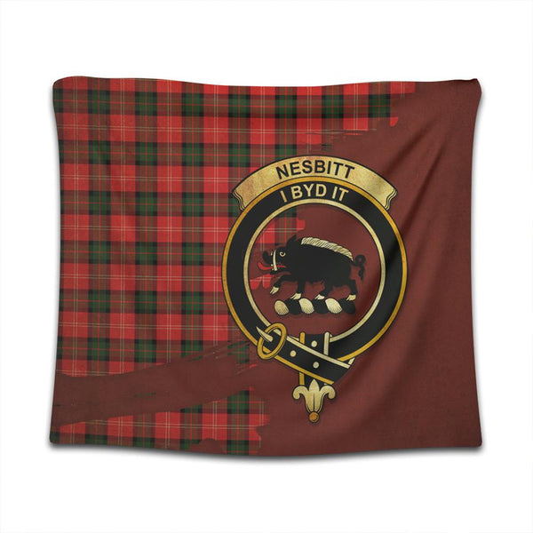 Nesbitt Modern Tartan Crest Tapestry Oldest Style