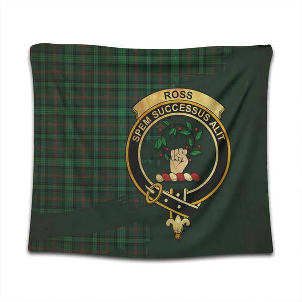 Ross Hunting Modern Tartan Crest Tapestry Oldest Style