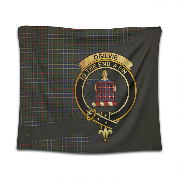 Ogilvie of Airlie Ancient Tartan Crest Tapestry Oldest Style