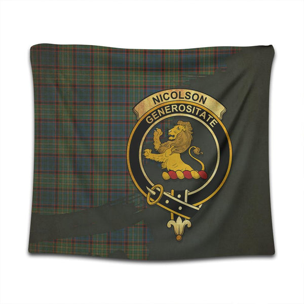 Nicolson Hunting Ancient Tartan Crest Tapestry Oldest Style