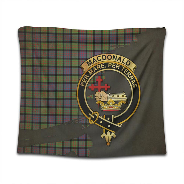 MacDonald Ancient Tartan Crest Tapestry Oldest Style