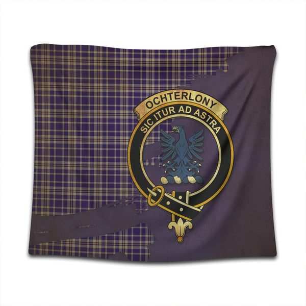 Ochterlony Tartan Crest Tapestry Oldest Style