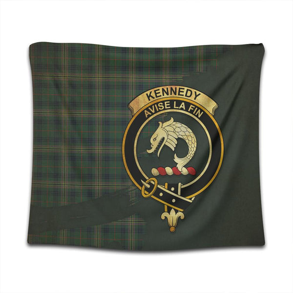 Kennedy Modern Tartan Crest Tapestry Oldest Style