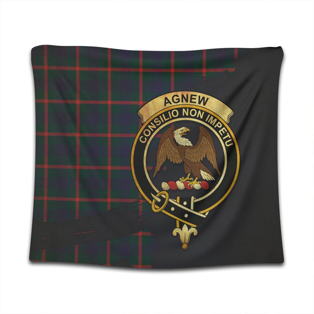 Agnew Modern Tartan Crest Tapestry Oldest Style