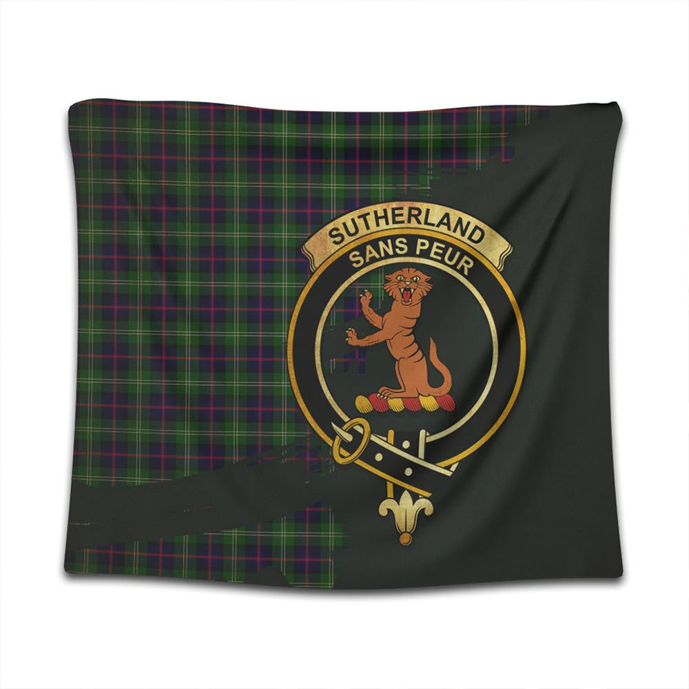 Sutherland Modern Tartan Crest Tapestry Oldest Style