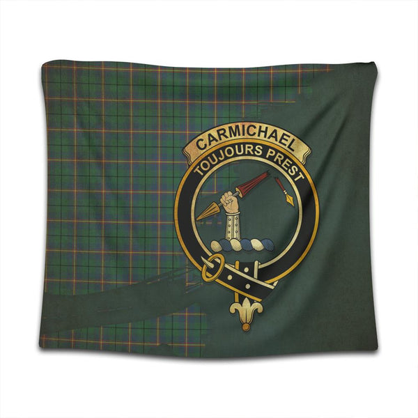 Carmichael Ancient Tartan Crest Tapestry Oldest Style