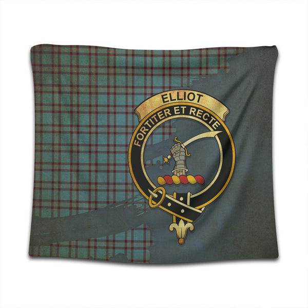 Elliot Ancient Tartan Crest Tapestry Oldest Style