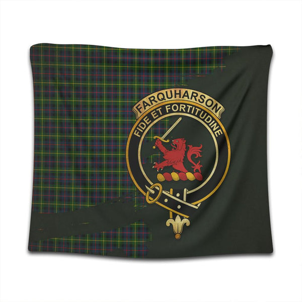 Farquharson Modern Tartan Crest Tapestry Oldest Style