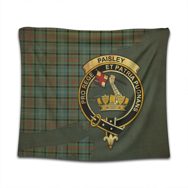 Paisley District Tartan Crest Tapestry Oldest Style