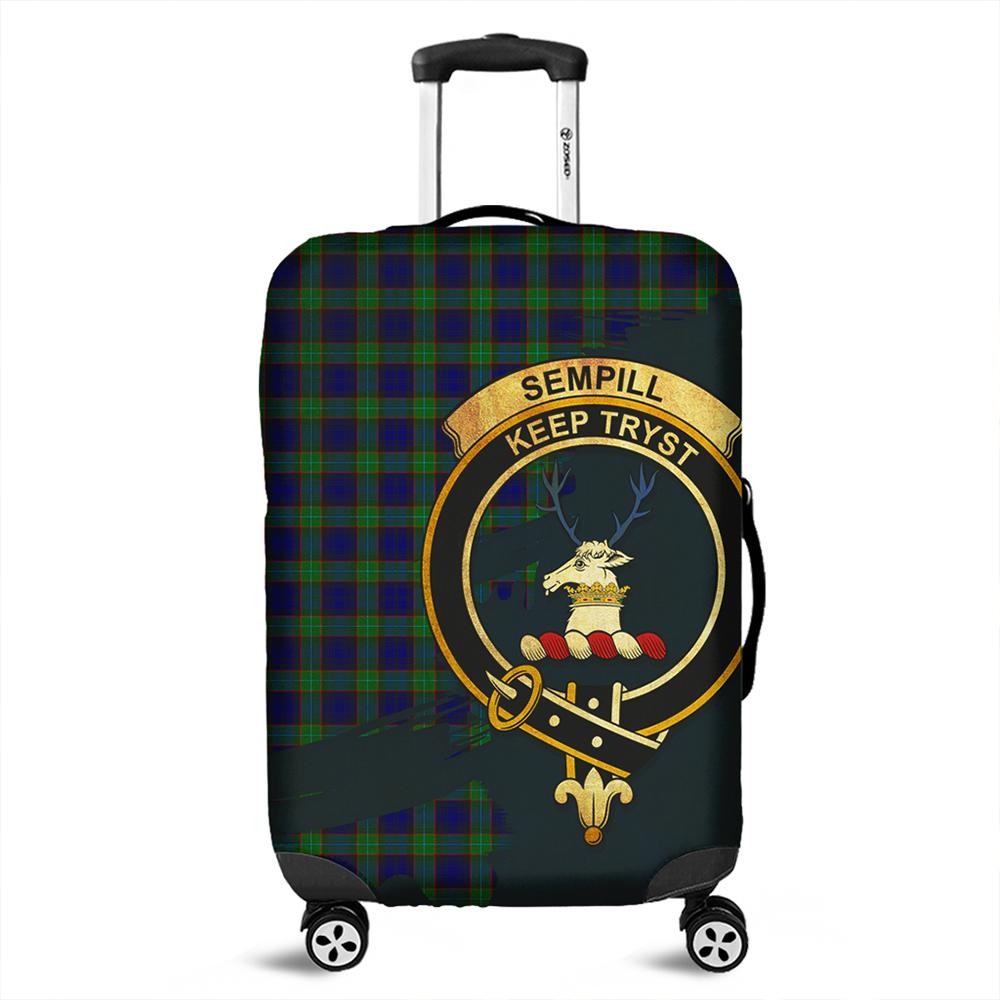 Sempill Modern Tartan Crest Luggage Cover Oldest Style