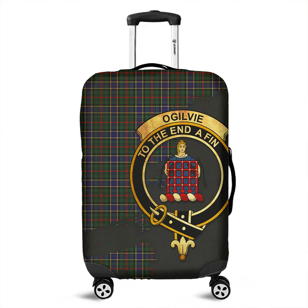 Ogilvie Hunting Modern Tartan Crest Luggage Cover Oldest Style