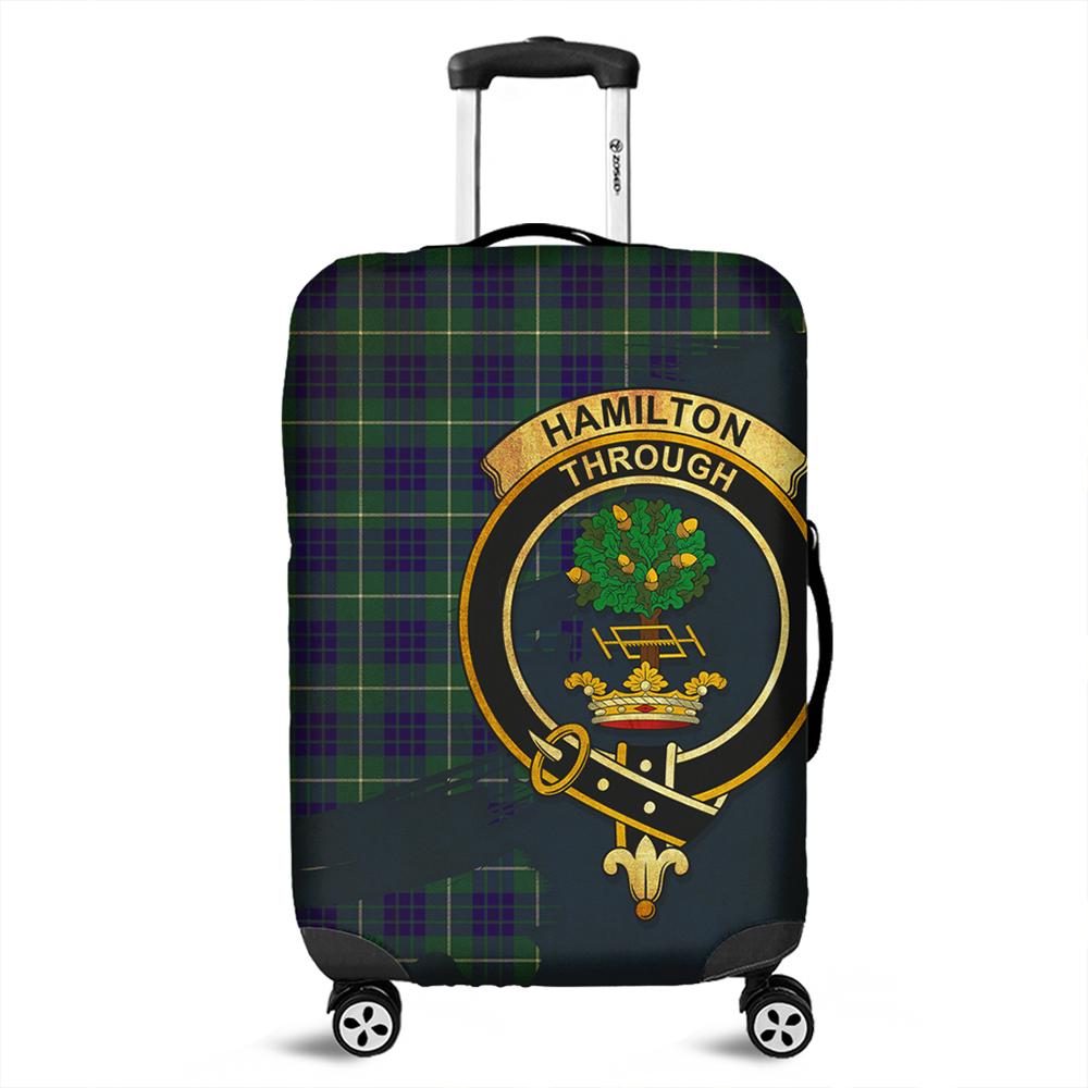 Hamilton Hunting Modern Tartan Crest Luggage Cover Oldest Style