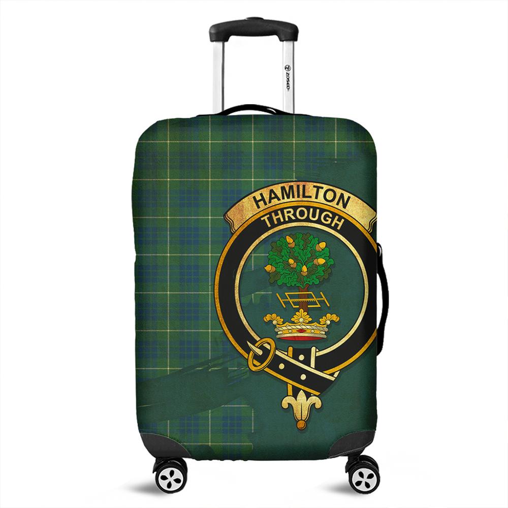 Hamilton Hunting Ancient Tartan Crest Luggage Cover Oldest Style