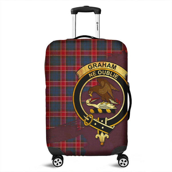 Graham of Menteith Red Tartan Crest Luggage Cover Oldest Style