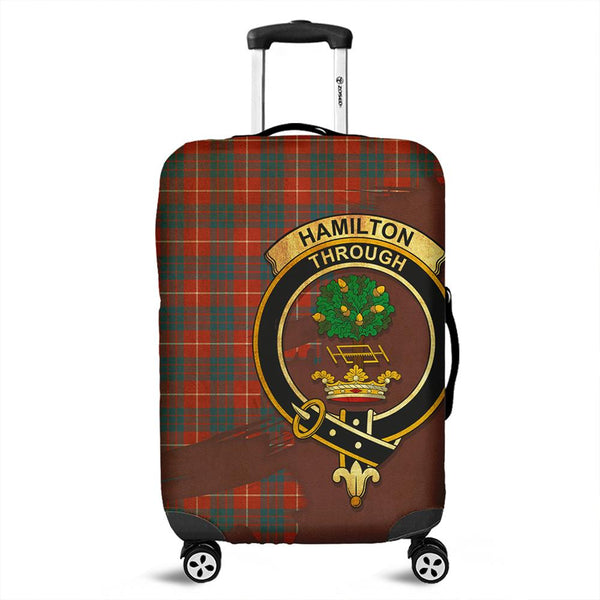 Hamilton Ancient Tartan Crest Luggage Cover Oldest Style