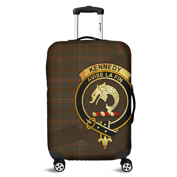 Kennedy Weathered Tartan Crest Luggage Cover Oldest Style