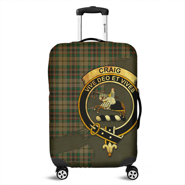 Craig Ancient Tartan Crest Luggage Cover Oldest Style