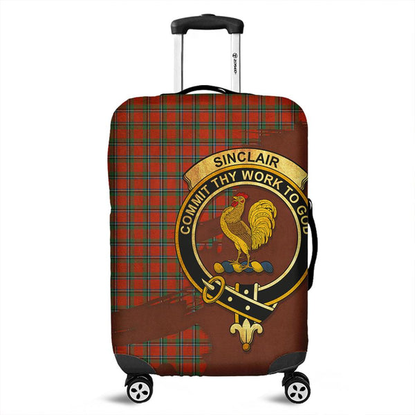 Sinclair Ancient Tartan Crest Luggage Cover Oldest Style