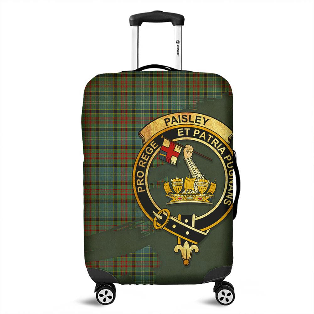 Paisley District Tartan Crest Luggage Cover Oldest Style