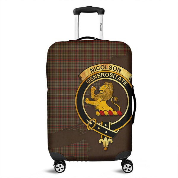 Nicolson Hunting Weathered Tartan Crest Luggage Cover Oldest Style