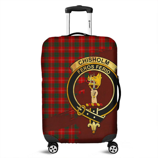 Chisholm Modern Tartan Crest Luggage Cover Oldest Style