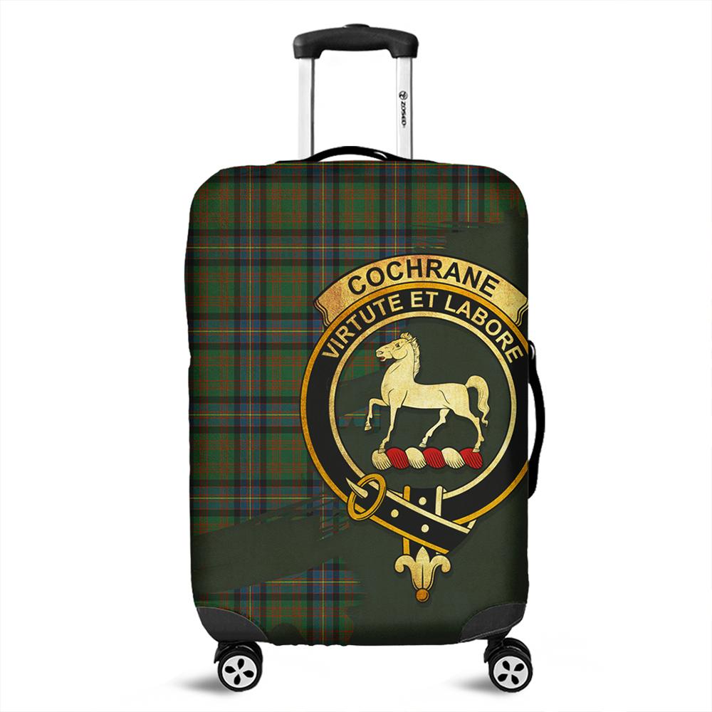 Cochrane Ancient Tartan Crest Luggage Cover Oldest Style