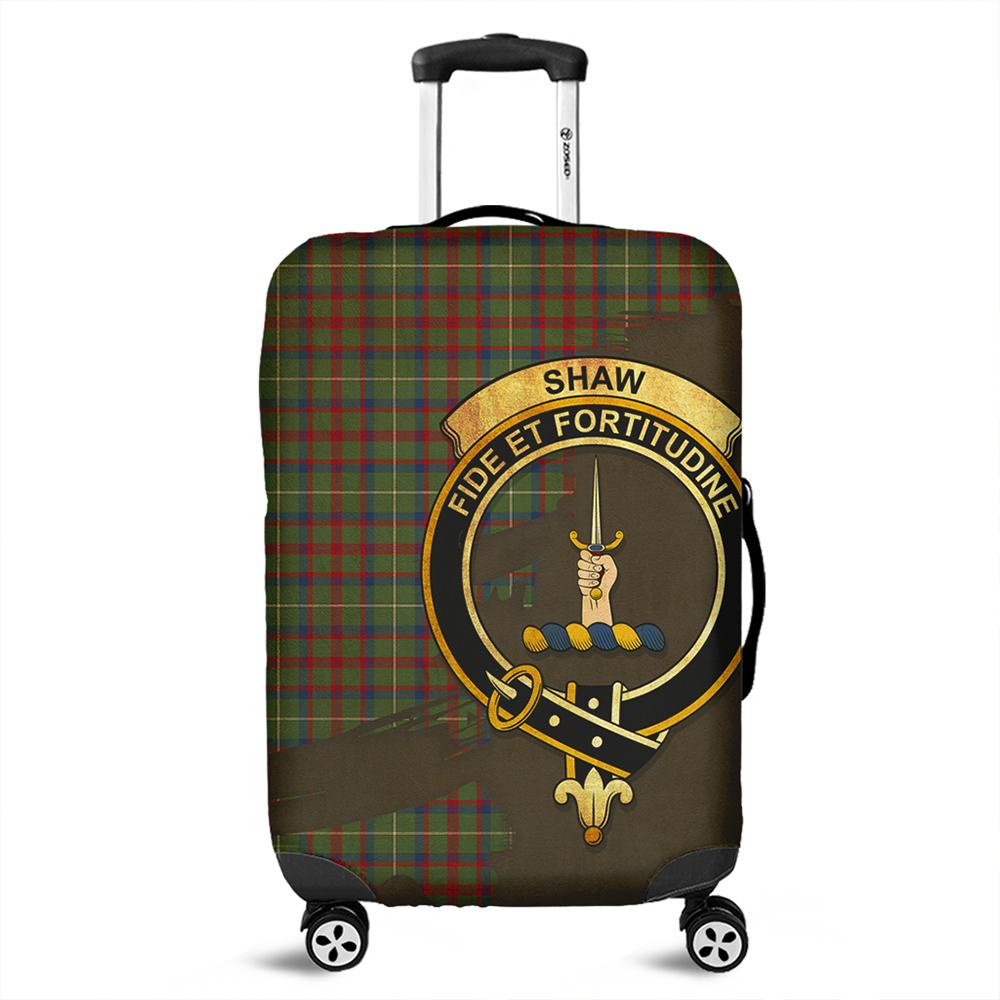 Shaw Green Modern Tartan Crest Luggage Cover Oldest Style