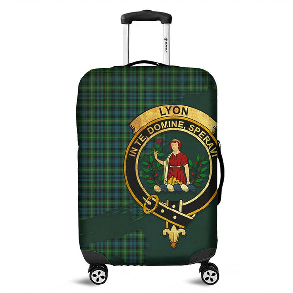 Lyon Clan Tartan Crest Luggage Cover Oldest Style