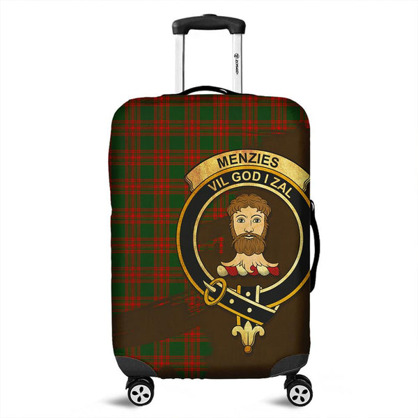 Menzies Green Modern Tartan Crest Luggage Cover Oldest Style