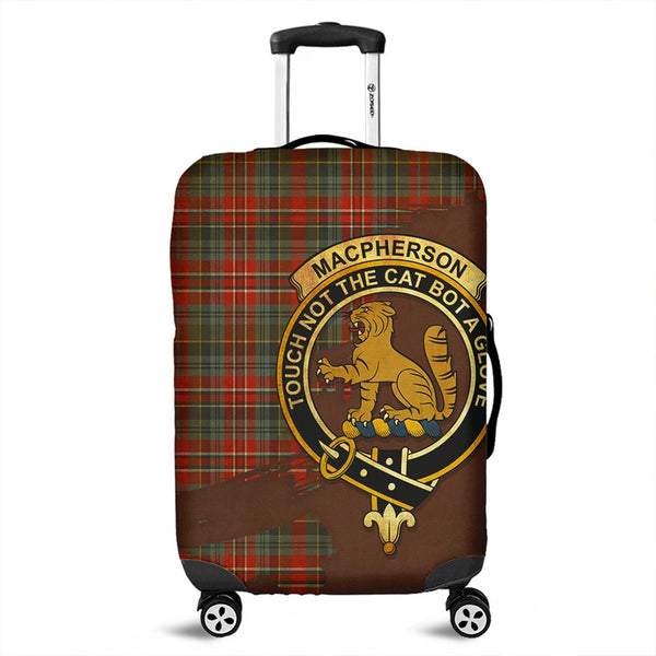 MacPherson Weathered Tartan Crest Luggage Cover Oldest Style