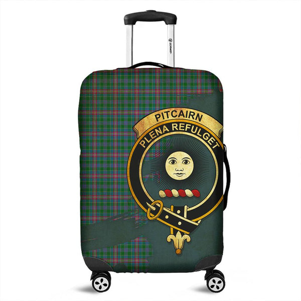 Pitcairn Hunting Tartan Crest Luggage Cover Oldest Style