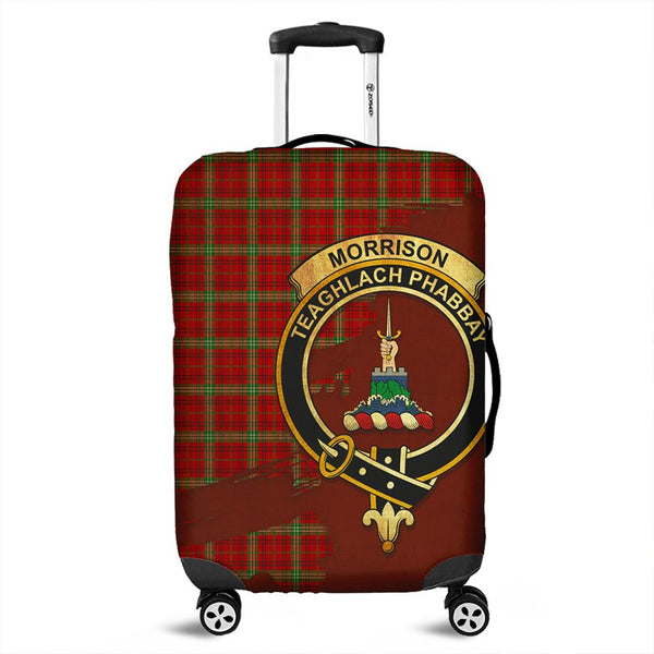 Morrison Red Modern Tartan Crest Luggage Cover Oldest Style