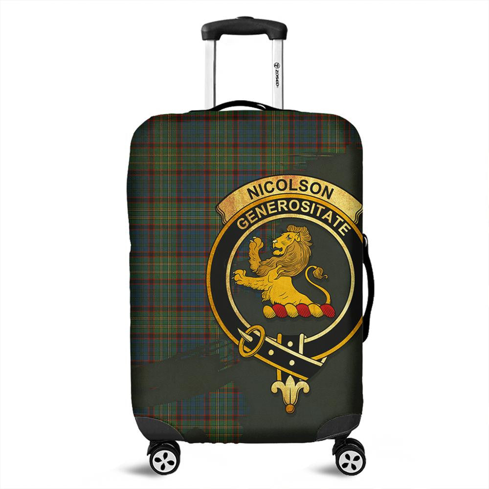 Nicolson Hunting Ancient Tartan Crest Luggage Cover Oldest Style