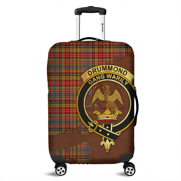 Drummond of Strathallan Tartan Crest Luggage Cover Oldest Style